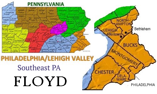 The FLOYD FAMILY was originally centered around SOUTHEAST Pennsylvania!