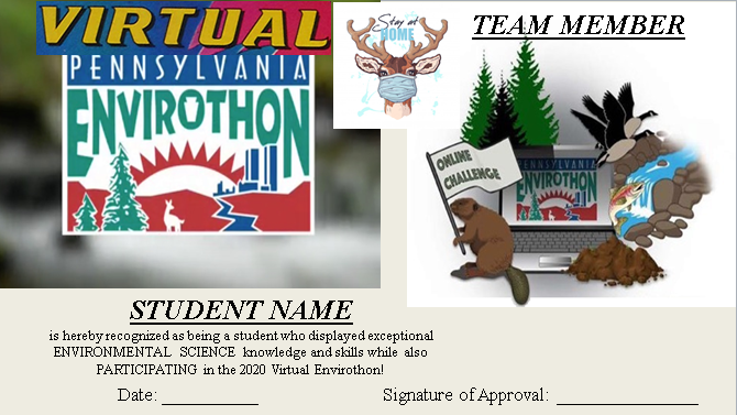 The Virtual Envirothon Certificate!