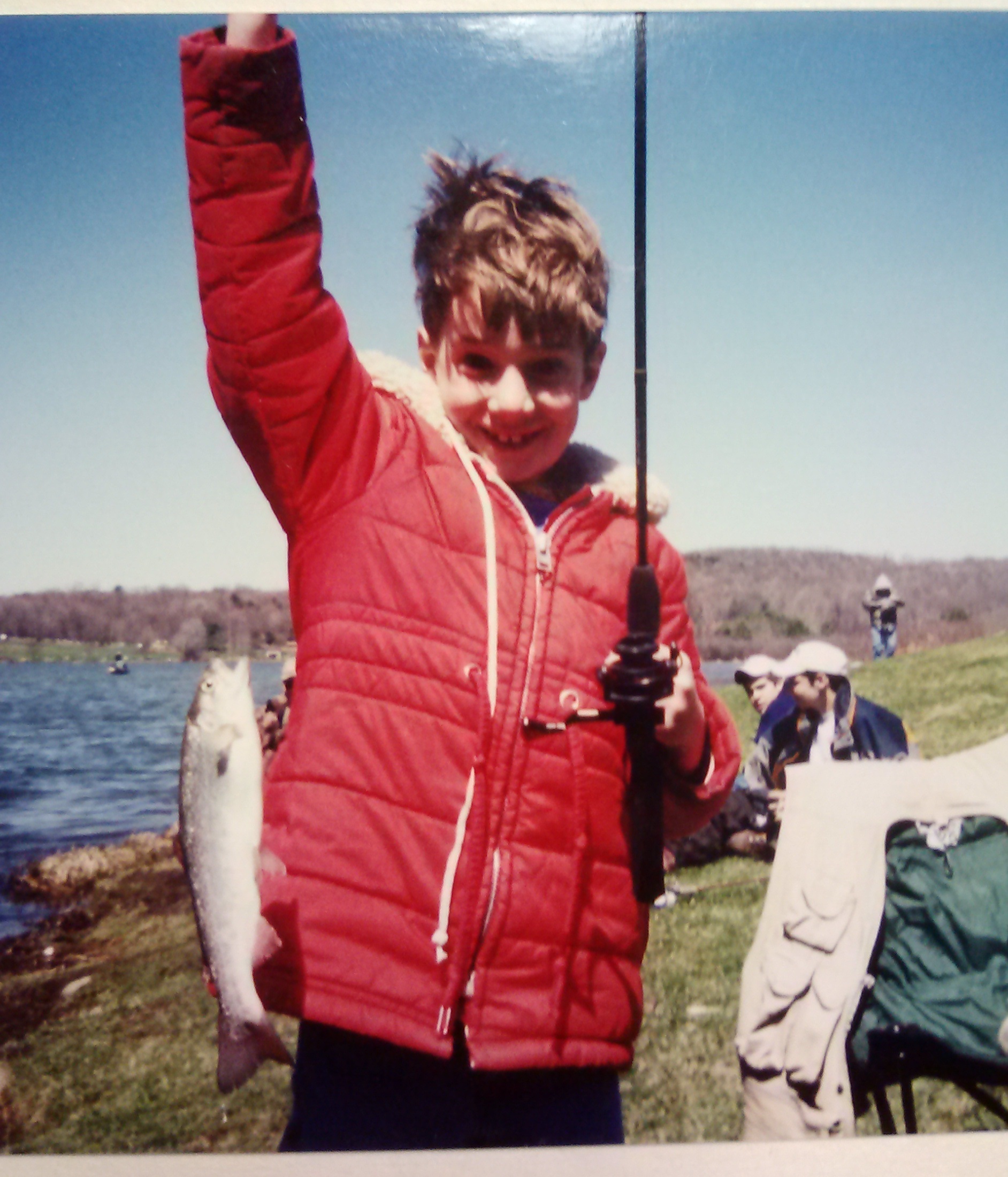 Young Chase Trout Fishing