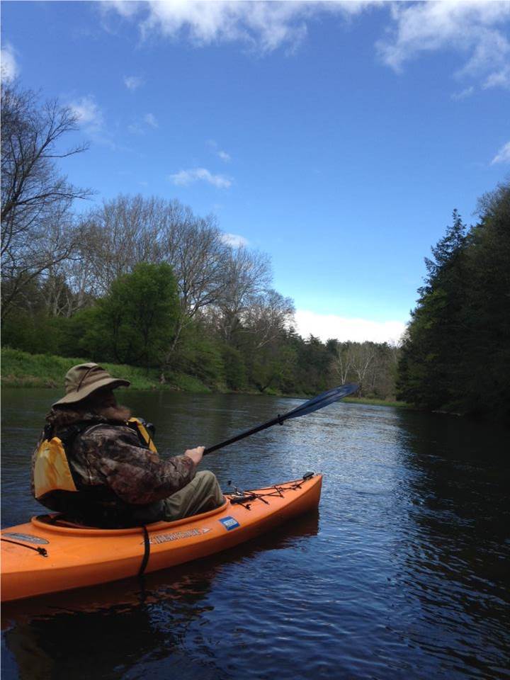 My father kayaking the Pine!